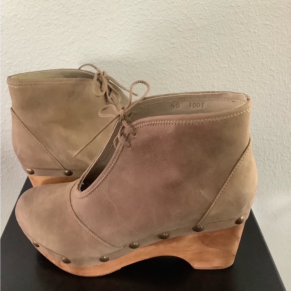 Cordani Anthropology Brand Women's Tan Wedge Ankle Boots Size 40 (9-9.5)